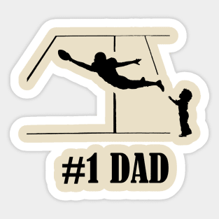 #1 Football Dad Sticker